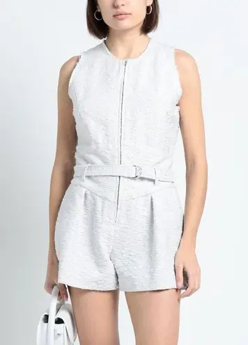 IRO Olessa Tweed Belted Romper Light Grey Womens Size 42 US 10