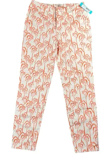 Scotch & Soda Slim Fit Chino Bell, Palm Tree Print, Size 27/32 in Pink Size 4 - Image 1