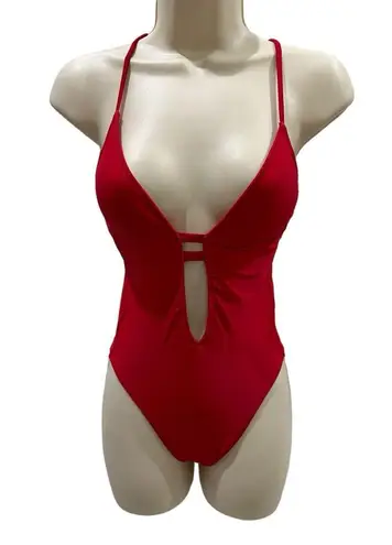 Abercrombie & Fitch  Strappy Front one Piece Red Swimsuit bikini