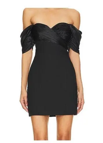 Cinq A Sept Sibyl Off the Shoulder Mini Dress Black Size 14 NWT Size L