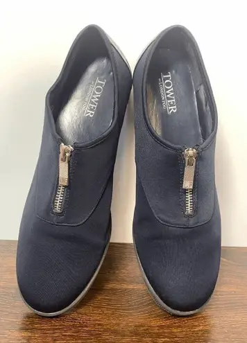 London Fog Tower By Zipper Closure Flat Sneaker Casual Shoes Navy Blue Size 9.5