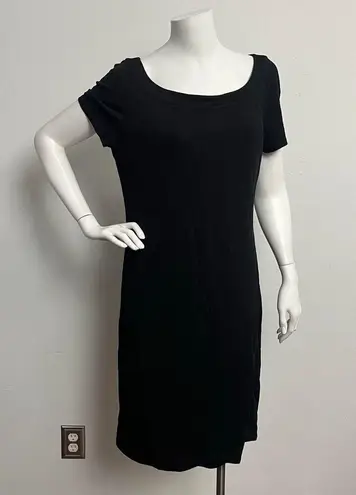Lafayette 148 New York Women's Black Short Sleeve Sheath Dress Size 10