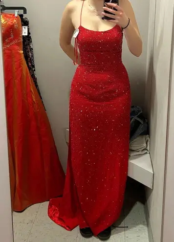 Vintage 90s red prom dress Size 14