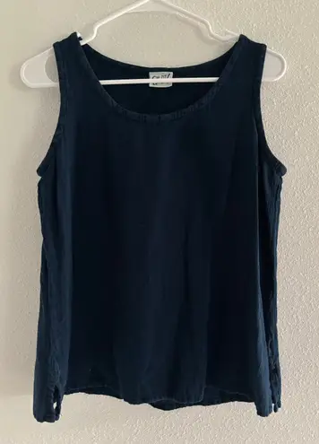 Oh My Gauze Tank Top Womens Blue Purple 100% Cotton USA Minimalist Capsule