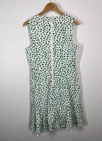 Rebecca Taylor Emerald Daisy Print Ruffle Hem Dress