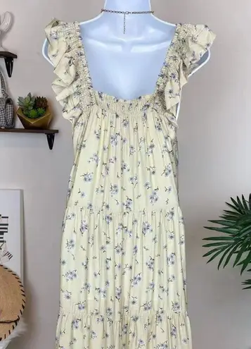 Moon River Floral Printed Maxi Dress