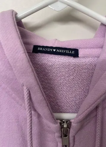 Brandy Melville Purple Cropped Hoodie