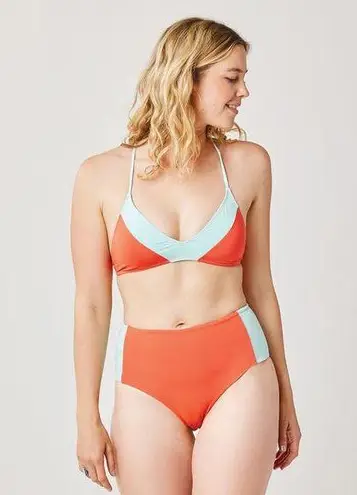 Carve Designs Erin Sunset Seaglass Colorblock High Waist Bikini Swim Bottoms XL