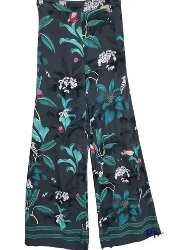 a.n.a  Glover x H&M Tropical Print Elastic Waist Wide Leg Pants Size 8