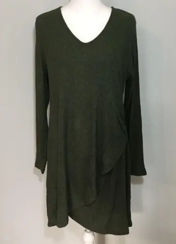 Good Luck Gem NWT Side Wrap Olive Green Dress New