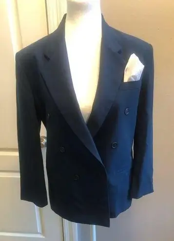 Vintage 1971 Women’s Double Breasted Blazer Bengal Blue Size 14R Jacket