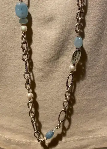 David Yurman  51” Random Bijoux Figaro link chain