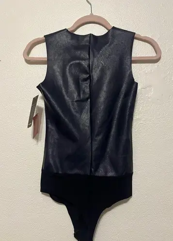 Commando NWT  faux leather body suit navy