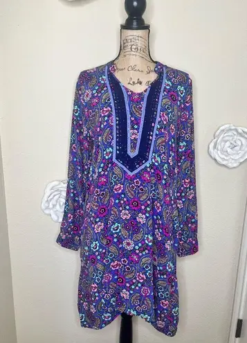 Matilda Jane NTM: Thoughts & Dreams High Low Floral Blueish Purple Dress Sz L