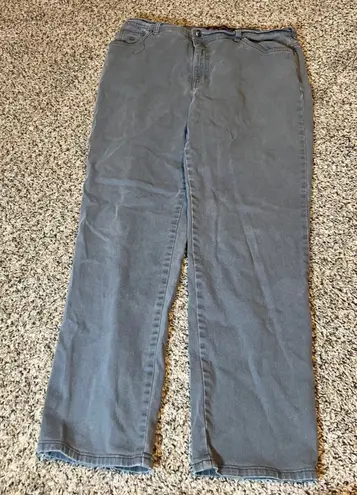 Gloria Vanderbilt Women Gray Wash Straight Leg Jeans Size 16