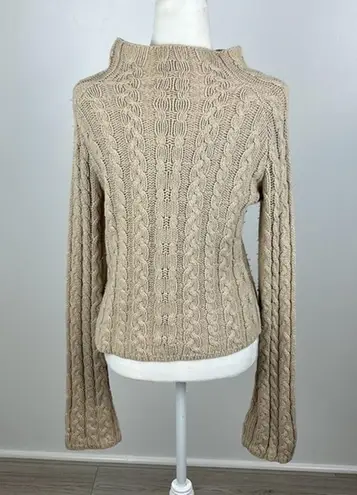 Old Navy  Tan Cable Knit Turtleneck Sweater Size M