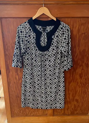 infinity En Focus Studio stretch navy bell sleeve dress Size 12