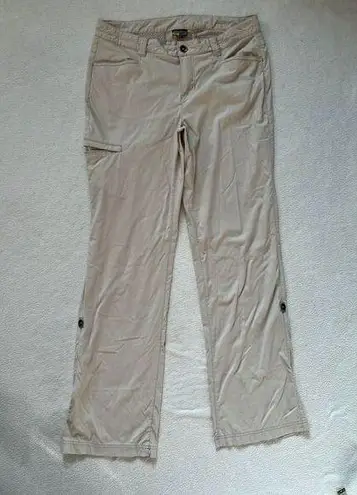 Eddie Bauer  Travex Women's Size 10 Tan Hiking Stretch Roll Tab Pants