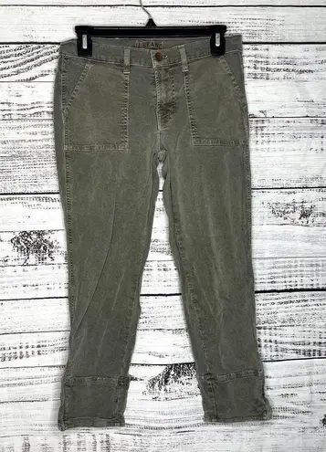 J Brand J. Brand Scout Military Zip Cropped Jeans Olive Green 27