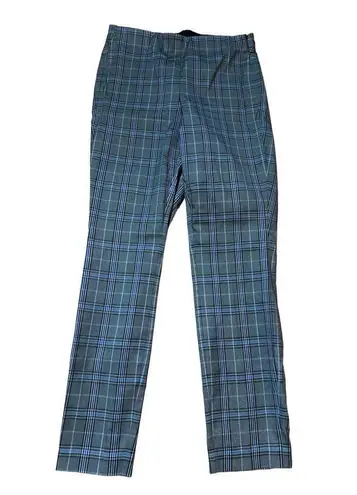 Rag and Bone  Simone with Yoke Gray Blue Plaid trouser pants sz 4