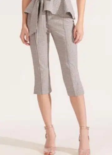 Veronica Beard NWT Dhara Gingham Check Seer Sucker Pedal Pusher Pants Size 6