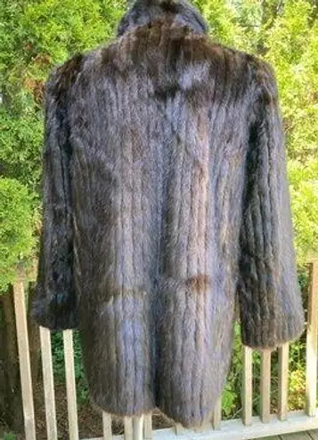 Size fits M Genuine Mink Fur Coat Jacket Women's Winter Vintage 80s 90s Size M