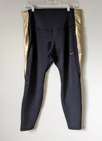 Nike  Training One Tight Leggings In Black and Gold.