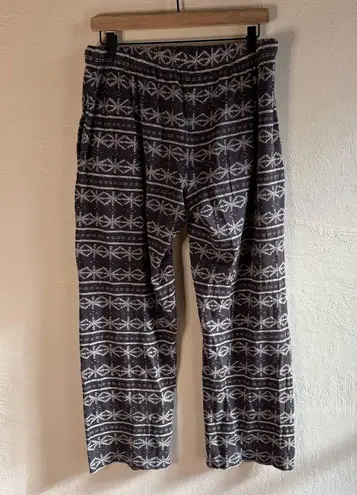 Burt's Bees Baby Organic Cotton Pajama Pants Snowflake Print Size Large White