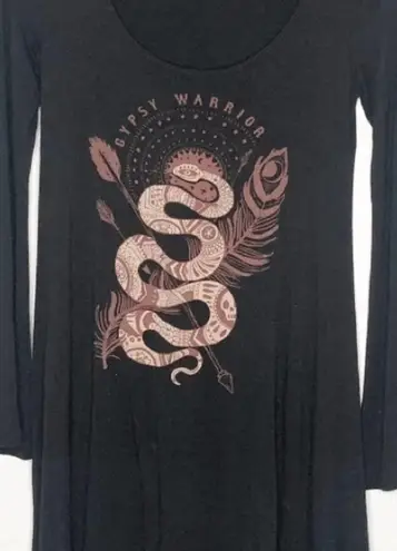 Gypsy Warrior Woman’s Casual Dress With Bell Sleeves and Bell Hem Size M