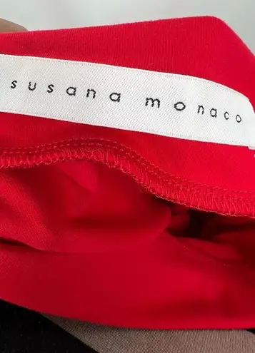 Susana Monaco x Revolve NWT Perfect Red High Waisted Single Slit Mini Skirt S