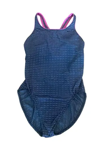 Nike  Womens One Piece Swimsuit Gray and Pink