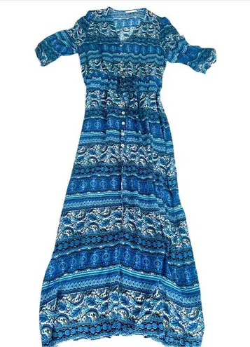 Boutique Autumn Renaissance Long Flowy Peasant Cottagecore Maxi Dress