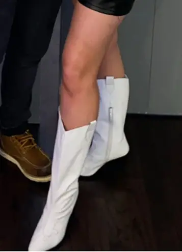 Nasty Gal White Cowboy Boots