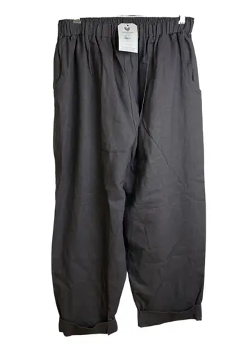 Farmhouse Frocks Poppy Wide Leg Pants Womens Medium Taupe Elastic Amish NWT Gray