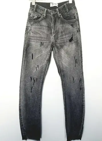 One Teaspoon  Scallywags Black Distressed Raw Hem Soft 24