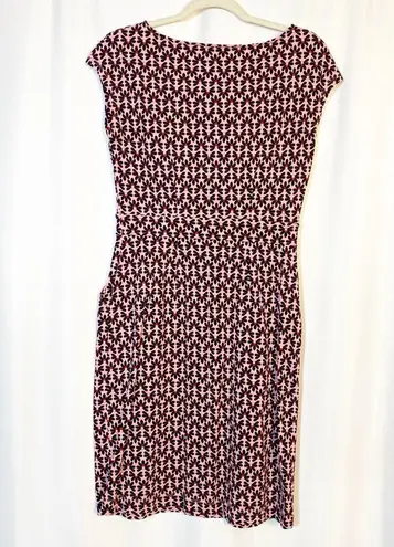 Boden Florrie Cotton Jersey Dress Formica Pink Floral Tile Print Size 6