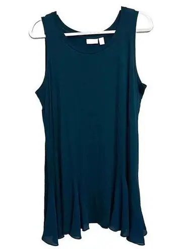 LOGO By Lori Goldstein LOGO Layers Lori Goldstein Teal Tunic Sleeveless Tank Top Women's Large Summer