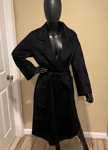 Wool Trench Coat Winter Jacket Parka Bomber Office Coat Wool Jacket Fall Long Jacket Black