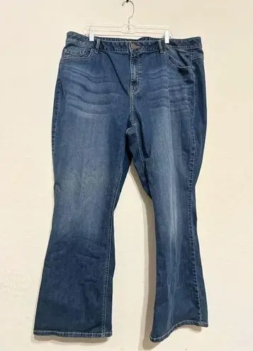 Lane Bryant  Jeans Womens Size 26 Reg Boot Cut Genius Fit Stretchy Dark Denim