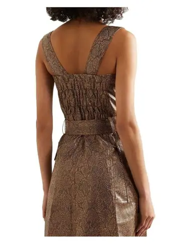 NANUSHKA Lorena Belted Snakeskin Print Vegan Mini Dress Size Small