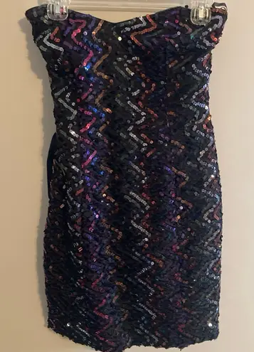 Gunne Sax Vtg Jessica McClintock Dress Chevron S 1980s Prom Sequins Bow Desc