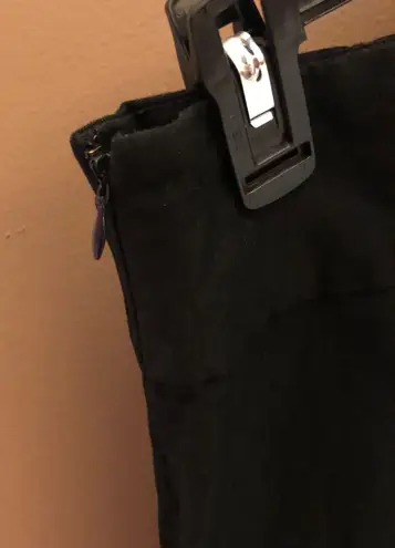 August Silk Sportswear Linen Blend Cropped Wide Leg Culotte Pants Black 8