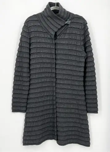 Dolce Cabo Longline Wool Blend Cardigan Size Large Gray