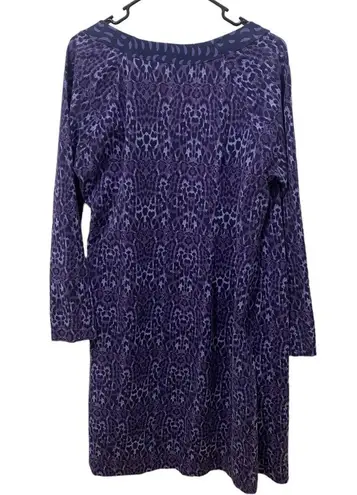 Soft Surroundings Purple Safari Surplice Dress