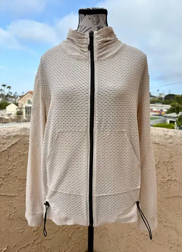 Koral Activewear Bare Knuckle Netz cream zip up athleisure jacket size M medium