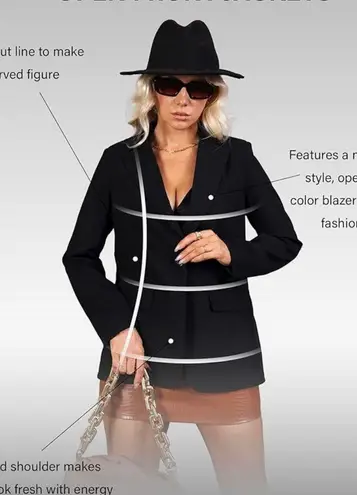 Bellivera Women's Blazer Jacket Casual Solid Long Sleeve Open Front Office Work Outwear