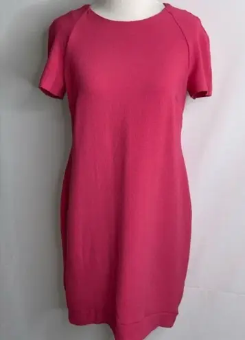 Topshop Pink Short Sleeve Shift Stretchy Crew Neck Casual Career NWT Dress 6