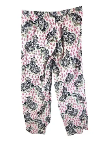 Printfresh Tiger Queen Pajama Pants Organic Cotton White Pink S