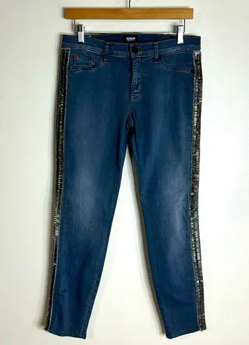 Hudson Jeans HUDSON Luna Embellished Studded Crop Super Skinny Leg denim jeans size 28