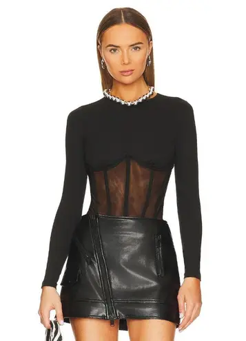 Cami NYC Zoma Bodysuit in Black 8 New Womens Long Sleeve Top